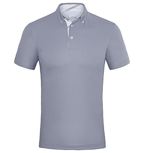 EAGEGOF Men's Shirts Short Sleeve Tech Performance Golf Polo Shirt Loose Fit