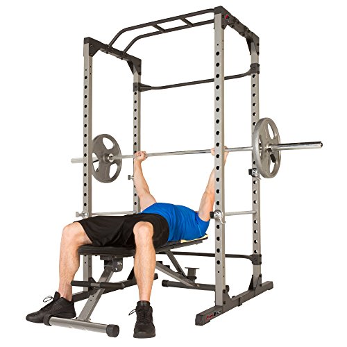 Fitness Reality 810XLT Super Max Power Cage with Optional Lat Pull down Attachment and Adjustable Leg Hold down