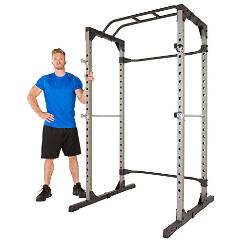 Fitness Reality 810XLT Super Max Power Cage with Optional Lat Pull down Attachment and Adjustable Leg Hold down