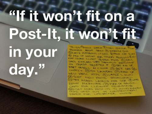 keep the to do list short short to do list