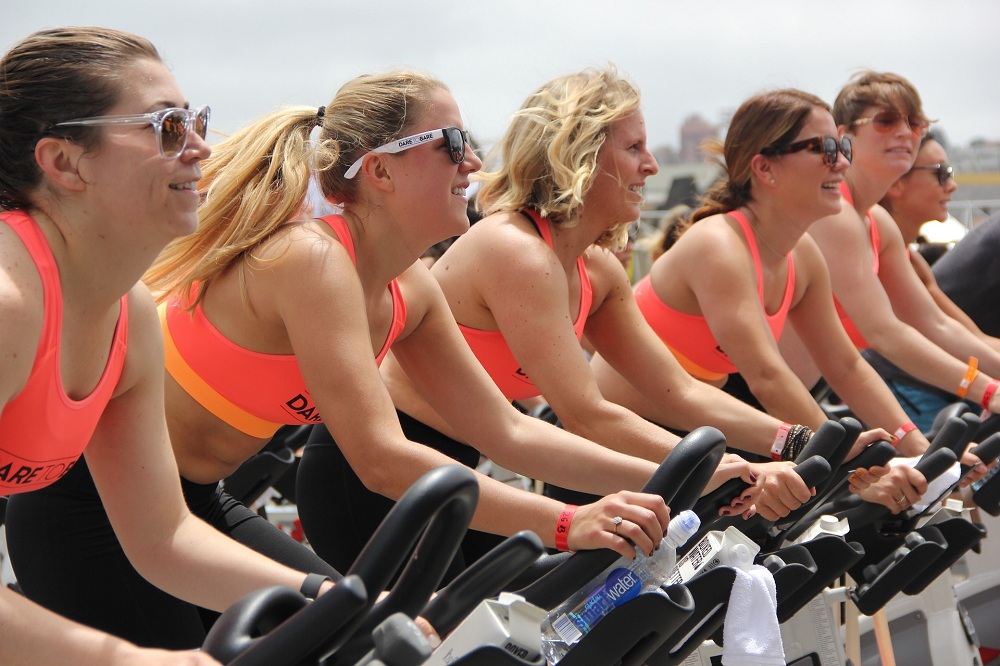 Spinning bike exercise