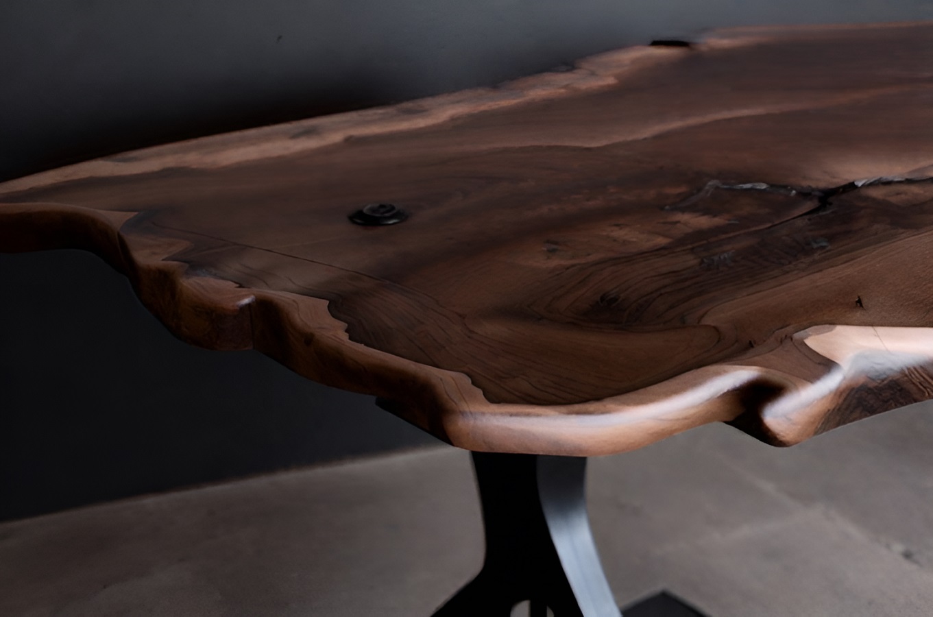 Custom made solid wood dining table
